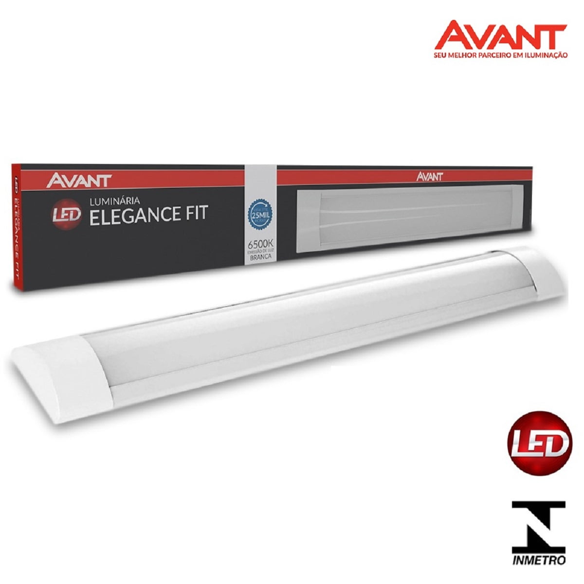 LUMINARIA LED 18W OVAL ELEGANCE FIT 50CM BRANCO FRIO 6500K AVANT