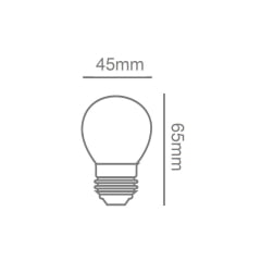 LAMPADA BOLINHA G45 LED 3W 6500K 110V 1236 GALAXY